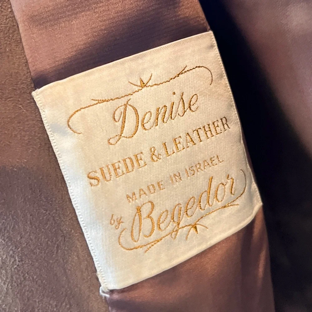 Vintage Denise by Begedor Suede & Leather Jacket | Brown | Made in Israel - Picture 2 of 4